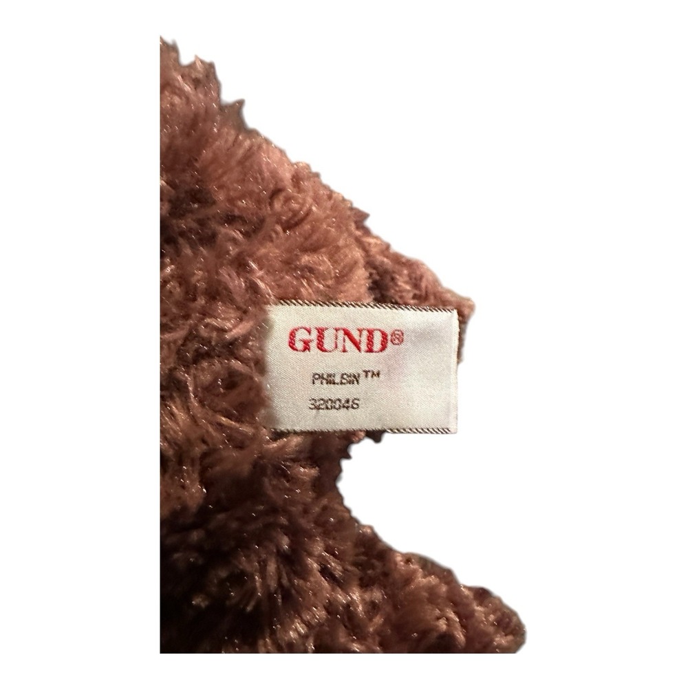 GUND Philbin Teddy Bear 12" Chocolate Brown Shaggy Plush Stuffed Animal 320046 - Picture 6 of 7